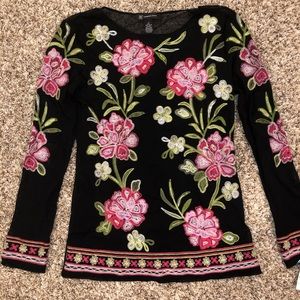 NWT INC dreamy garden top size small